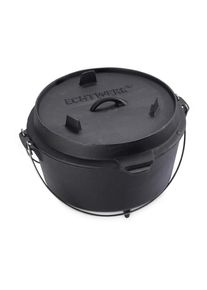 ECHTWERK Dutch-Oven-Set , Schwarz , Metall , 2-teilig , 31.5x21x31.5 cm , Grills, Holzkohlegriller