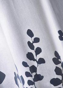 bonprix Firana w wypalany wzór w liście (1 szt.), biały, Wys./szer. 145/140 cm