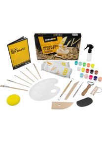 DiBYS Modelliermasse-Set Mit Weissem Ton Und Modellierwerkzeug-Set Basic