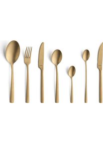 Amefa Manille 9035 - 42-teiliges All-you-need-Set - Goldsatiniertes Finish, Besteck, Gold