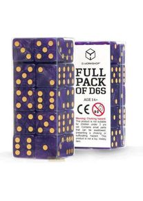 Q Workshop Würfel Set Full Pack D6 Shimmering Purple (20)