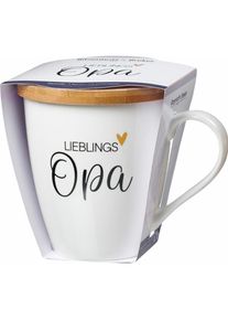 Ritzenhoff & Breker Ritzenhoff & Breker Kaffeebecher "LIEBLINGSOPA", 560 ml aus Porzellan, sp&uuml;lmaschinengeeignet, konische Form, Tasse, Weiss