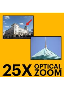 Kodak Digitale Bridgekamera mit 25x Zoom, 16 MP, 1080p HD-Video, 24 mm Weitwinkel (24 mm, 16.35 Mpx), Kamera, Schwarz