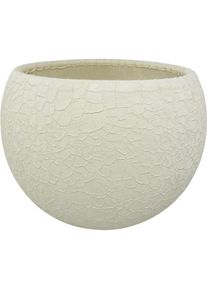Domoletti, Blumentopf, Flowerpot Lizard, ceramics, Ø 17 cm, white/beige