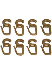 Liedeco Faltenclip Faltenlegehaken in braun, Gr&ouml;&szlig;e B/H/L: 3,1 cm