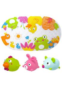 KNORRTOYS Badespielzeug »Escabbo Bademattenset, Entenspaß« mit drei Wasserspritzfiguren in bunt