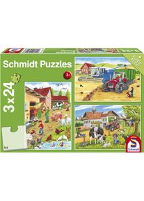 Schmidt Spiele Puzzle »Auf dem Bauernhof« 3x24 Teile in bunt