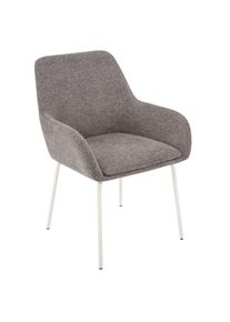 Otto Home Esszimmerstuhl &raquo;Gabbie&laquo; () 1 Stk.mit wei&szlig;en Metallbeinen, Webstoff Bezug, Sitzh&ouml;he 47,5 cm, Gr&ouml;&szlig;e B/H/T: 56 cm x 82 cm x 60 cm