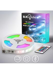 B.K.LICHT LED Stripe &raquo;USB LED Strip, 3 m, mit Farbwechsel&laquo; 90 Stk.-flammig Lichtleiste, mit Fernbedienung, selbstklebend in wei&szlig;