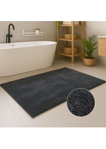 Carpet City Badematte &raquo;PURE500, Badteppich uni&laquo; H&ouml;he 16 mm rutschhemmend beschichtet schnell trocknend Teppich Badezimmer, Badvorleger,...
