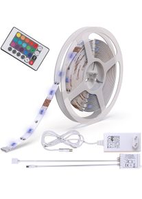 B.K.LICHT LED-Streifen &raquo;Lucilla&laquo; LED Band, RGB, Fernbedienung, selbstklebend, Farbwechsel, k&uuml;rzbar in wei&szlig;