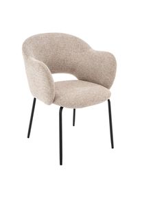 Otto Home Esszimmerstuhl &raquo;Friedaa&laquo; () 1 Stk.mit schwarzen Metallbeinen, Webstoffbezug, Sitzh&ouml;he 46 cm, Gr&ouml;&szlig;e B/H/T: 65 cm x 85 cm x 62 cm