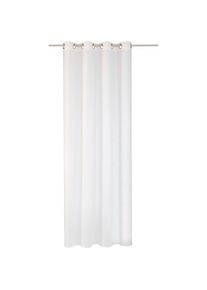 WIRTH, Gardine &raquo;Audrey&laquo; &Ouml;sen 1 Stk. tlg. Fertigstore mit &Ouml;sen (&Oslash; 4 cm) nach Ma&szlig;, wei&szlig;, Polyester, 125 cm, wei&szlig;