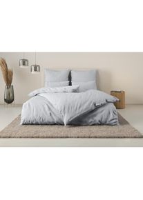 Home Affaire, Bettw&auml;sche &raquo;Luisa&laquo; 2 Stk. tlg. NEUHEIT: 100% Baumwolle, ab Gr. 135x200 cm, in drei Qualit&auml;ten, hellgrau, Perkal, Obermaterial: 100% 