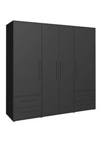 Ds Produkt, Dreht&uuml;renschrank &raquo;Mokkaris, OTTOs Choice, TOPSELLER! 3 oder 4 T&uuml;ren, zeitloses Design&laquo; B/H/T ca. 145x200x59cm oder 206x200x59cm, schwarz, 