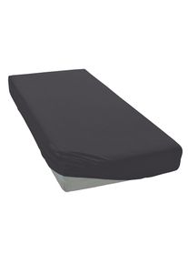 my home, Spannbettlaken &raquo;PAPRIKA&laquo; Bettlaken, Laken, in zwei Qualit&auml;ten: Fleece & Jersey, pflegeleicht, anthrazit, Microfaser-Jersey, Obermaterial: 100