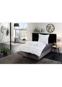 Ribeco, Kunstfaserbettdecke &raquo;Isabel&laquo; normal 1 Stk. tlg. Luxus Daunenfeeling mit nat&uuml;rlichem Milbenschutz!, wei&szlig;, Bezug: 100% Polyester. F&uuml;llung: 100% 