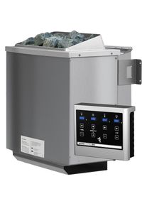 Karibu, Bio-Saunaofen 1 Stk. tlg. mit Steinen, silberfarben, Edelstahl, silberfarben