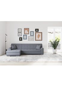 DOMO collection, Ecksofa &raquo;Treviso viele Bez&uuml;ge, auch in Cord, L-Form, B/T/H: 267/80/83 cm&laquo; wahlw. mit Bettfunktion, inkl. Zierkissen, Unser 
