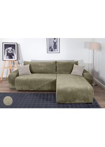 Collection AB , Ecksofa &raquo;Pia, L-Form, Breite 237 cm, mit Schlaffunktion&laquo; inkl. Bettfunktion und Bettkasten , olive