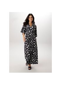 Aniston SELECTED , Damen , Maxikleid mit weiten, 3/4-langen &Auml;rmeln - NEUE KOLLKETION , marine-wei&szlig; , N-Gr , 44 -N-Gr , 44 , Kleid mit auff&auml;lligem...