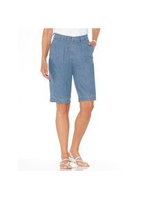 Classic Basics, Damen, Jeansbermudas 1 Stk., blue-bleached, Normalgr&ouml;&szlig;en, 40 -Normalgr&ouml;&szlig;en, blue-bleached, modische Bundfalten