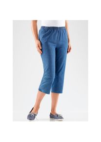 Classic Basics, Damen, Caprijeans 1 Stk., blue-stone-washed, Normalgr&ouml;&szlig;en, 50 -Normalgr&ouml;&szlig;en, blue-stone-washed, Capri-Hose mit 2 Taschen vorne