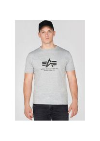 Alpha Industries, Damen, T-Shirt &raquo;Basic T-Shirt&laquo; Baumwolle, regular fit, grey heather, XXL, grey heather, Kurzarm-Design, perfekt f&uuml;r die w&auml;rmeren 
