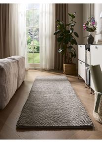 benuta Pure Villajuoksija Beads Harmaa 70x200 cm Uni