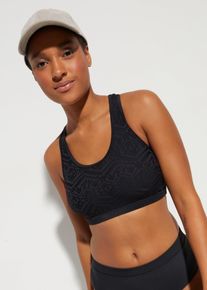 Bralette bikinitop van kant - zwart - maat 36 - bonprix