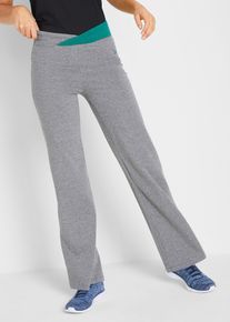 Katoenen sportbroek bootcut (set van 2) - grijs - maat 44/46 (L) - met katoen - bonprix