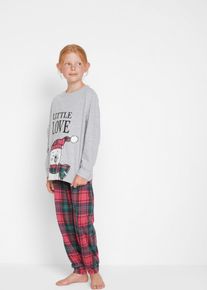 Pyjama van zacht katoen (2-dlg. set) - grijs - maat 164/170 - bonprix