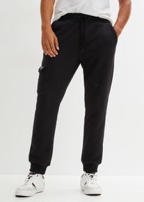 Thermo joggingbroek met cargozakken en teddy voering - zwart - maat 48/50 (M) - met katoen - bonprix