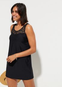 Sneldrogende tankini lange maten (2-dlg. set) - zwart - maat 54 - bonprix