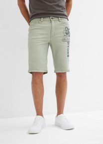Jeans bermuda met print regular fit - groen - maat 36 - met katoen - bonprix