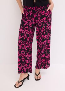 Gedessineerde Marlene broek van soepele viscose - zwart - maat 36 - viscose - bonprix