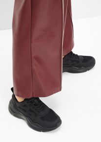 Chunky sneakers met mesh inzet - zwart - maat 36 - vegan - bonprix