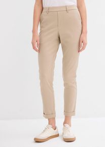 Chino van viscose-mix - beige - maat 46 - viscose - bonprix