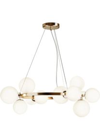 Maytoni, Pendelleuchte, Dallas Pendelleuchte, H&auml;ngeleuchte 11x G9 matt Weiss Gold-Farbe (G9)
