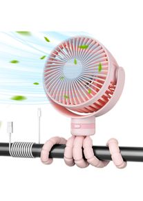 Momcozy Tragbarer Kinderwagenventilator PNK, Ventilator, Rosa