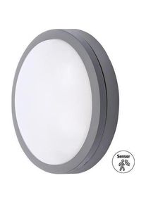 Olight, Gartenbeleuchtung, SOlight LED vonkaj&scaron;ie osvetlenie so senzorom Siena, siv&eacute;, 20W, 1500lm, 4000K, IP54, 23cm (1500 lm, IP54)