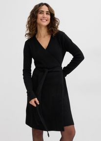 Wickelkleid aus Strick f&uuml;r die Schwangerschaft und danach, schwarz, Gr&ouml;&szlig;e 32/34 (XS), bonprix