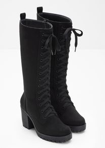 Schnürstiefel, schwarz, Größe 36, bonprix