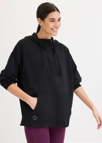 Oversized Sport-Hoodie mit Modal ultrasoft, schwarz, Gr&ouml;&szlig;e 36/38 (S), Modal, bonprix