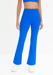 Ausgestellte Komfort Sport-Leggings mit Handytasche schnelltrocknend, blau, Gr&ouml;&szlig;e 36/38 (S), bonprix