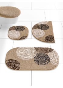 Grund unisex Badmat in taupe ,maat 47 x 50 cm - Dekselovertrek, Witt, 100% Polyacryl