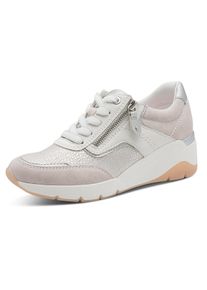 Jana Dames Sneaker in materiaalmix in wit ,maat 42, Witt, 70% Imitatieleer, 30% Textiel