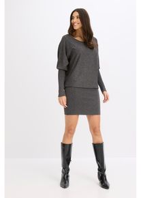 bonprix Női K&ouml;t&ouml;tt ruha puha viszk&oacute;z-kever&eacute;kből, sz&uuml;rke, 40/42