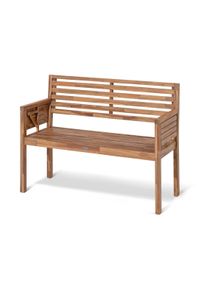 Tchibo - Z&aacute;hradn&aacute; lavička &raquo;Lenja&laquo; s v&yacute;klopn&yacute;mi opierkami na ruky - farba: hned&aacute;