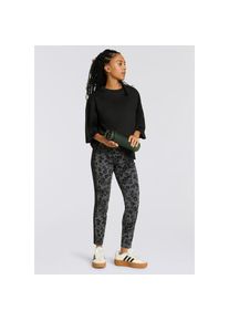 adidas Sportswear, Damen, Trainingstights &raquo;W AOP LEG&laquo; sportlicher Stil mit 3-Streifen-Design und Leopardenmuster, Multicolor / Grey Five, N-Gr, M -N-